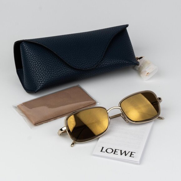 Loewe ANAGRAM Women Sunglasses Gold LW40159U 32G NEW AUTHENTIC - Picture 10 of 11